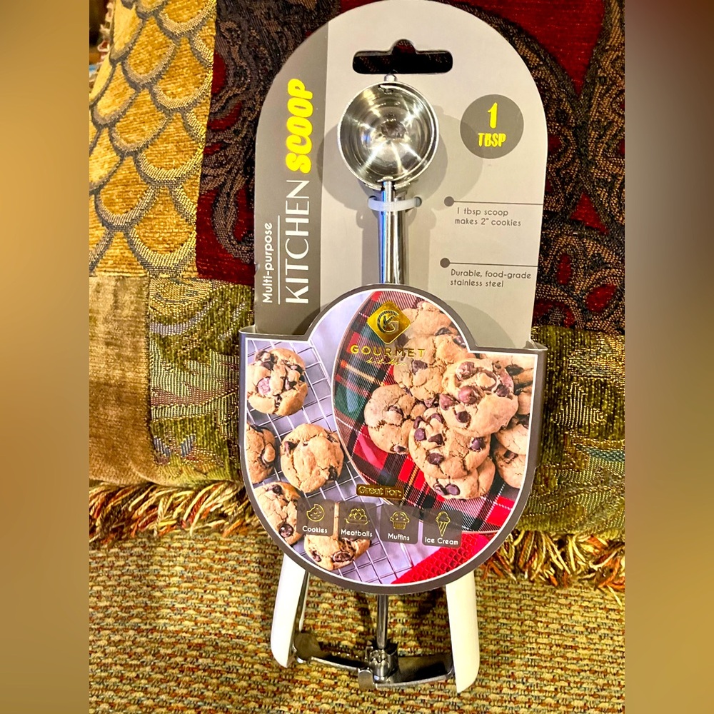 Gourmet Kitchen Stainless Steel Multi-purpose Cookie Scoop. 1 Tbsp size. New.